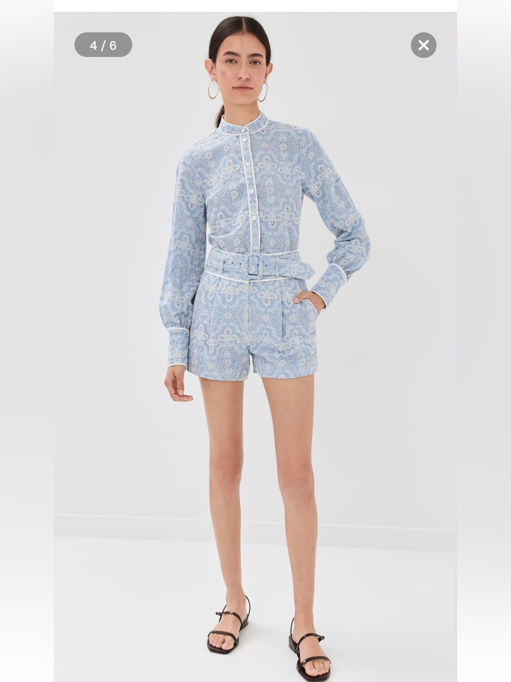 LIKE NEW Veronica Beard Thorp Top and matching belted Shorts size 16